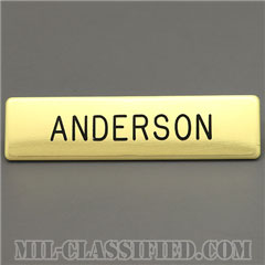 ANDERSON [スチールネームプレート（名札）/ゴールド/ラージ]の画像