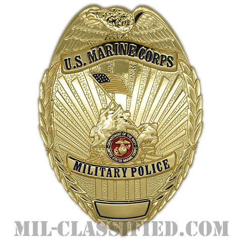 憲兵章 (海兵隊)（Marine Corps Military Police Badge）[カラー/鏡面仕上げ/クラッチバック/バッジ/レプリカ]画像