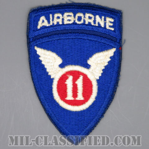第11空挺師団（11th Airborne Division）[カラー/カットエッジ/パッチ/エアボーンタブ付ワンピースタイプ/1点物]画像