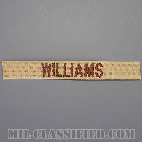 WILLIAMS [デザート/ブラウン刺繍/ネームテープ/パッチ]画像