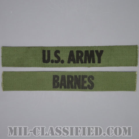 U.S.ARMY / BARNES[サブデュード/プリント/ネームテープ/パッチ/1点物（2枚セット）]の画像