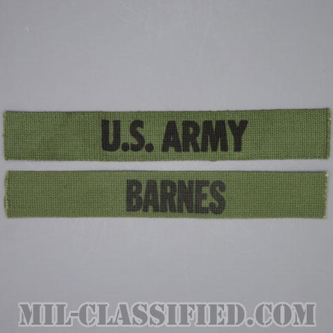 U.S.ARMY / BARNES[サブデュード/プリント/ネームテープ/パッチ/1点物（2枚セット）]画像