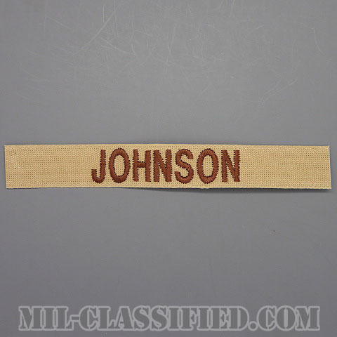 JOHNSON [デザート/ブラウン刺繍/ネームテープ/パッチ]の画像