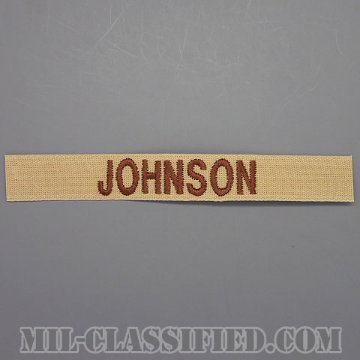 JOHNSON [デザート/ブラウン刺繍/ネームテープ/パッチ]画像
