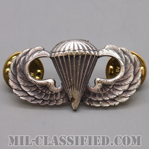 空挺章 (ベーシック)（Parachutist Badge, Basic）[カラー/燻し銀/バッジ/中古1点物]の画像