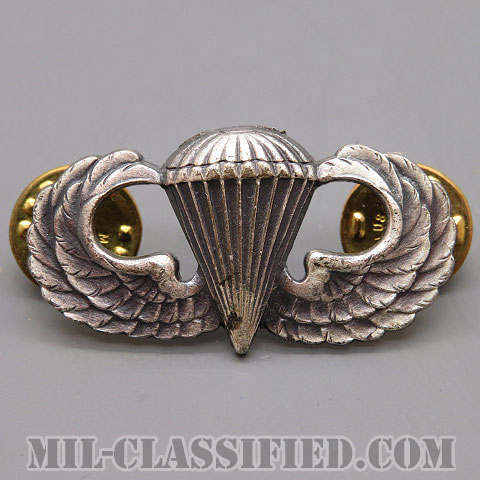 空挺章 (ベーシック)（Parachutist Badge, Basic）[カラー/燻し銀/バッジ/中古1点物]画像