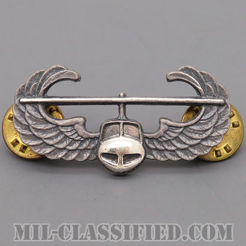 空中突撃章 (エアアサルト)（Air Assault Badge）[カラー/1960s/燻し銀（銀張り・Silver Filled）/バッジ/中古1点物]の画像