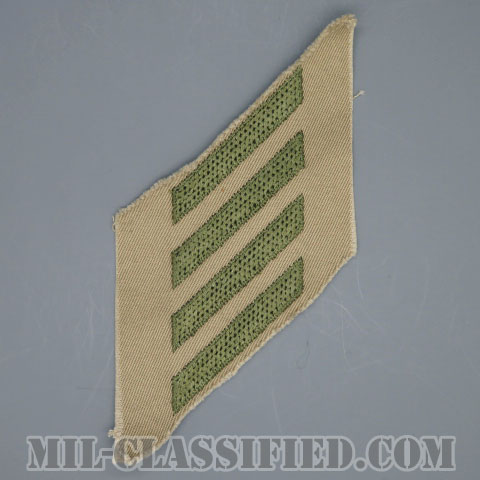 年功章 4連(勤続12年)（Service Stripe）[カーキ・ツイル生地/パッチ/1点物]の画像