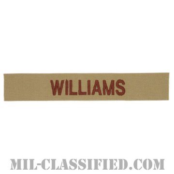 WILLIAMS [デザート/海軍ネームテープ/生地テープパッチ]画像