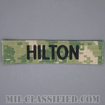 HILTON [NWU Type3（AOR2）/海軍ネームテープ/ベルクロ付パッチ]画像