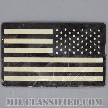 星条旗 グレー（リバース）（USA Flag (Reversed)）[IR（赤外線）反射素材/ベルクロ付パッチ/中古1点物]画像