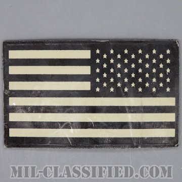 星条旗 グレー（リバース）（USA Flag (Reversed)）[IR（赤外線）反射素材/ベルクロ付パッチ/中古1点物]画像