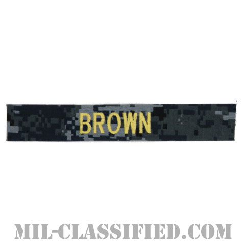 BROWN [NWU Type1/ゴールド刺繍/海軍ネームテープ/生地テープパッチ]画像