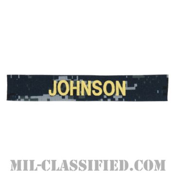 JOHNSON [NWU Type1/ゴールド刺繍/海軍ネームテープ/生地テープパッチ]画像