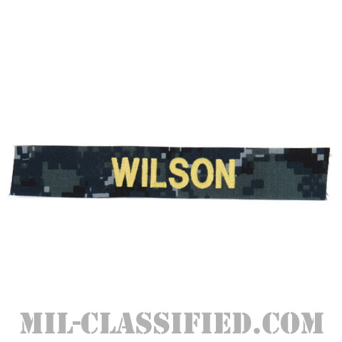 WILSON [NWU Type1/ゴールド刺繍/海軍ネームテープ/生地テープパッチ]画像