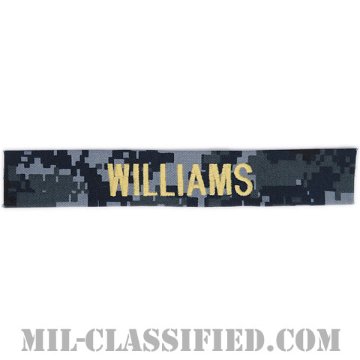 WILLIAMS [NWU Type1/ゴールド刺繍/海軍ネームテープ/生地テープパッチ]画像