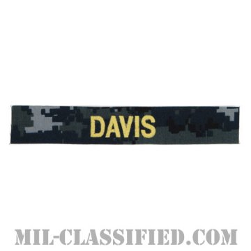 DAVIS [NWU Type1/ゴールド刺繍/海軍ネームテープ/生地テープパッチ]画像