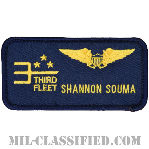 SHANNON SOUMA (第3艦隊/海軍航空機搭乗員章)（U.S. Third Fleet/Naval Flight Officer）[カラー/メロウエッジ/ベルクロ付パッチ]画像