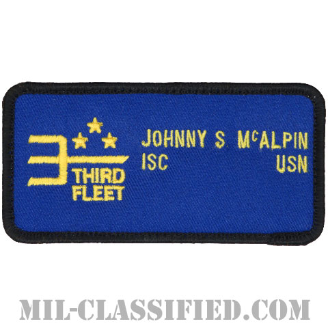 JOHNNY S McALPIN (第3艦隊/諜報専門家)（U.S. Third Fleet/Intelligence Specialist Career）[カラー/メロウエッジ/ベルクロ付パッチ]画像
