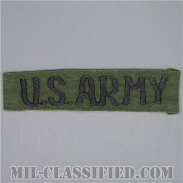 U.S.ARMY [サブデュード/コットン混紡・ポプリン生地/横振り刺繍/ネームテープ/パッチ/中古1点物]の画像