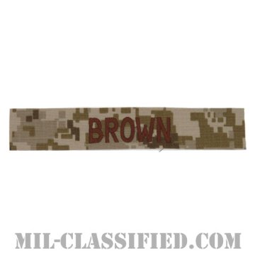 BROWN [NWU Type2（AOR1）/海軍ネームテープ/生地テープパッチ]画像