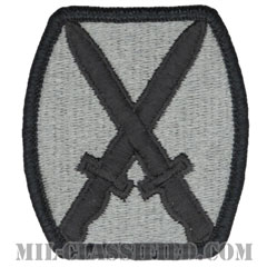 第10山岳師団（10th Mountain Division）[UCP（ACU）/メロウエッジ/縫い付け用（ベルクロ未加工）パッチ]画像
