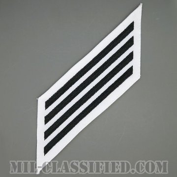 年功章 4連(勤続16年)（Service Stripe, Hash Mark）[ホワイト/海軍サービスストライプ（ハッシュマーク）/女性用（Female）/パッチ]画像