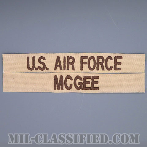 U.S.AIR FORCE / MCGEE [デザート/空軍ネームテープ/パッチ/2枚セット]画像