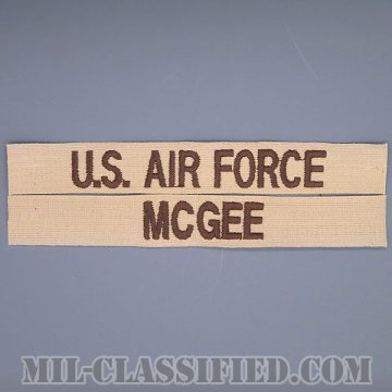 U.S.AIR FORCE / MCGEE [デザート/空軍ネームテープ/パッチ/2枚セット]画像