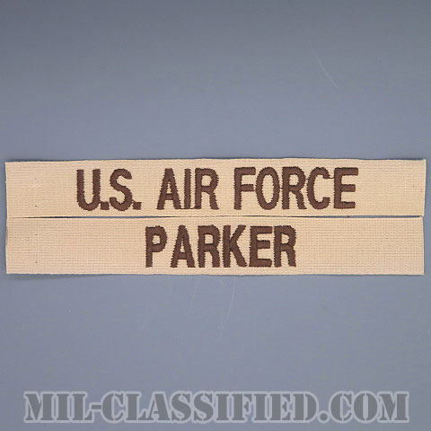 U.S.AIR FORCE / PARKER [デザート/空軍ネームテープ/パッチ/2枚セット]画像