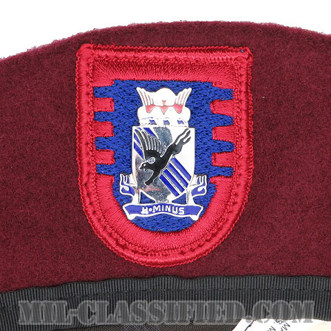 マルーンベレー (第505歩兵連隊第4大隊)（Maroon Wool Beret, 4th Bn, 505th Infantry Regiment）57cm [ベレー帽/中古1点物]の画像