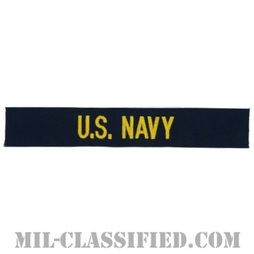 U.S.NAVY [カバーオール用/ゴールド刺繍/海軍ネームテープ/生地テープパッチ]画像