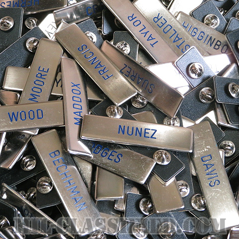 【SALE】アメリカ空軍用メタルネームプレート（名札）（Metal Name Plate）[バッジ/中古10個セット]の画像