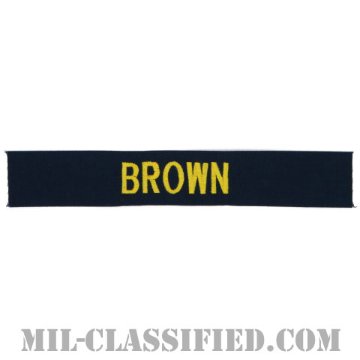 BROWN [カバーオール用/ゴールド刺繍/海軍ネームテープ/生地テープパッチ]画像