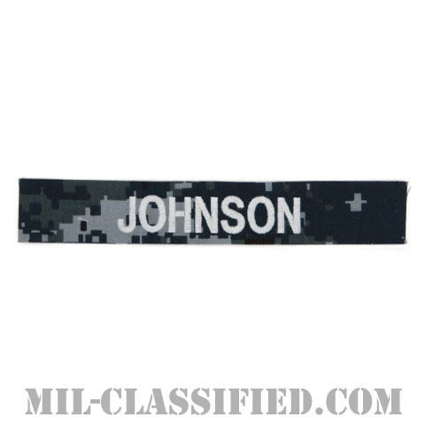 JOHNSON [NWU Type1/シルバー刺繍/海軍ネームテープ/生地テープパッチ]画像