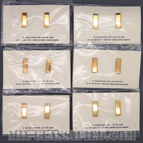 【SALE】少尉（Second Lieutenant (2LT)）[カラー/階級章/バッジ/ミニサイズ/6ペアセット（12個6組）]の画像