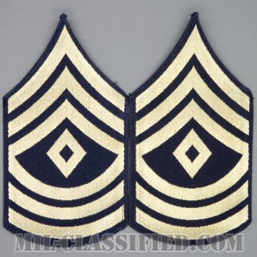 先任曹長（First Sergeant）[機械織りタイプ/階級章（1942-1948）/パッチ/ペア（2枚1組）/1点物]画像