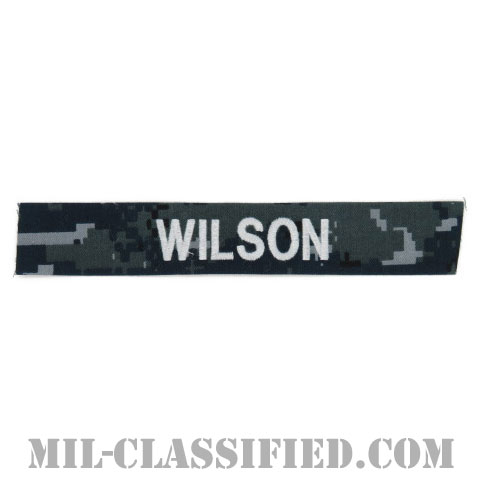 WILSON [NWU Type1/シルバー刺繍/海軍ネームテープ/生地テープパッチ]画像