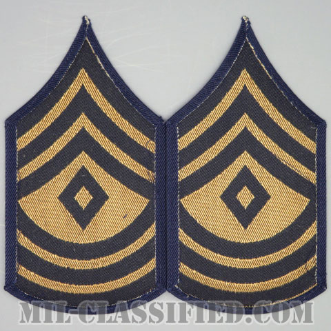 先任曹長（First Sergeant）[機械織りタイプ/階級章（1942-1948）/パッチ/ペア（2枚1組）/1点物]画像