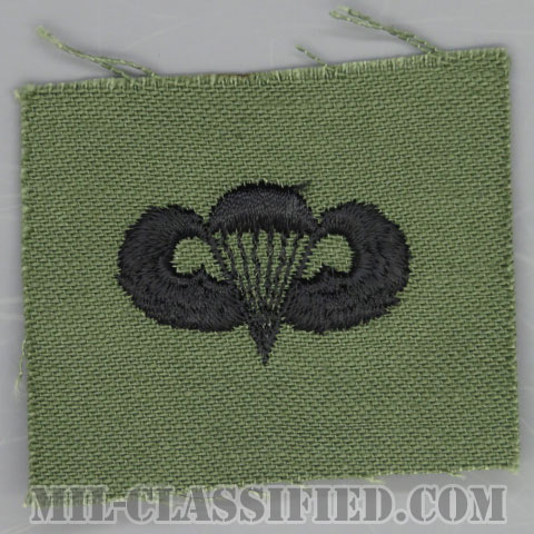 空挺章 (ベーシック)（Parachutist Badge, Basic）[サブデュード/1960s/コットン100％/パッチ/1点物]の画像