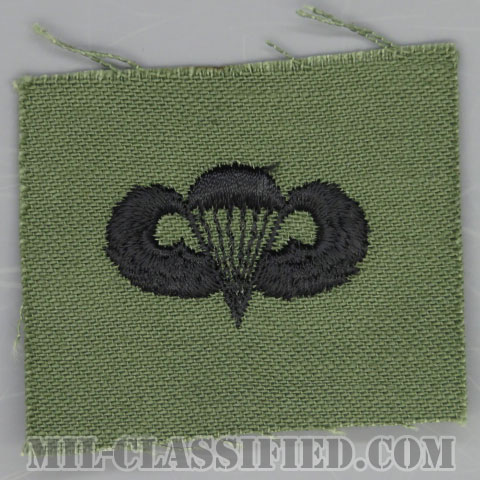 空挺章 (ベーシック)（Parachutist Badge, Basic）[サブデュード/1960s/コットン100％/パッチ/1点物]画像