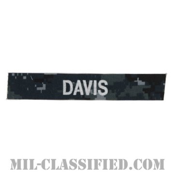DAVIS [NWU Type1/シルバー刺繍/海軍ネームテープ/生地テープパッチ]画像