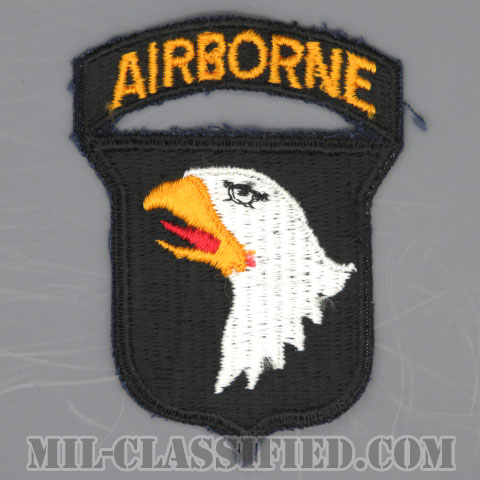 第101空挺師団（101st Airborne Division）[カラー/カットエッジ/パッチ/エアボーンタブ付ワンピースタイプ/1点物]画像
