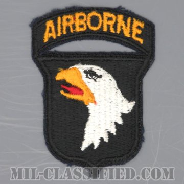 第101空挺師団（101st Airborne Division）[カラー/カットエッジ/パッチ/エアボーンタブ付ワンピースタイプ/1点物]画像
