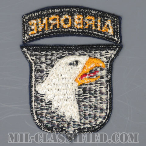 第101空挺師団（101st Airborne Division）[カラー/カットエッジ/パッチ/エアボーンタブ付/1点物]の画像