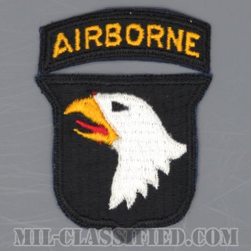 第101空挺師団（101st Airborne Division）[カラー/カットエッジ/パッチ/エアボーンタブ付/1点物]画像