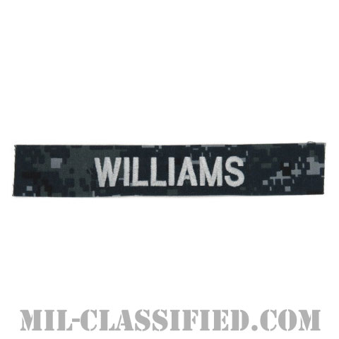 WILLIAMS [NWU Type1/シルバー刺繍/海軍ネームテープ/生地テープパッチ]画像
