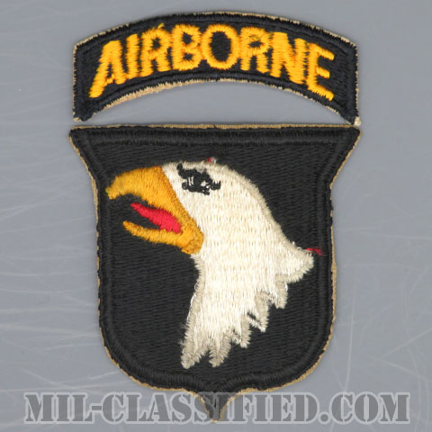 第101空挺師団（101st Airborne Division）[カラー/カットエッジ/パッチ/エアボーンタブ付/1点物]の画像