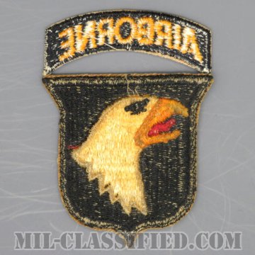 第101空挺師団（101st Airborne Division）[カラー/カットエッジ/パッチ/エアボーンタブ付/1点物]の画像