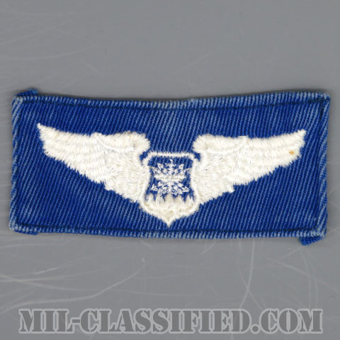 航空士章 (ナビゲーター・ベーシック)（Navigator/Observer Badge, Basic）[カラー/空軍ブルー生地/パッチ/中古1点物]の画像